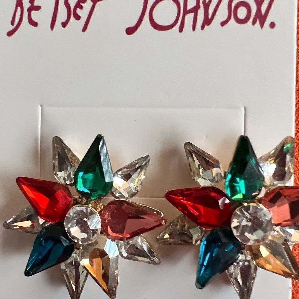 💥 Betsey Johnson sparkling colorful crystal earrings 💥